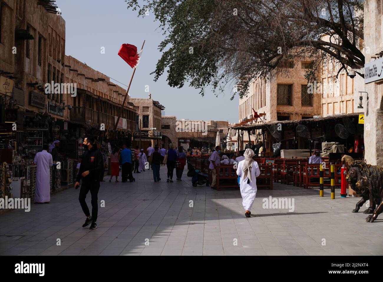 Souq Waqif, Doha come Qatar si prepara per la Coppa del mondo FIFA 2022 Foto Stock