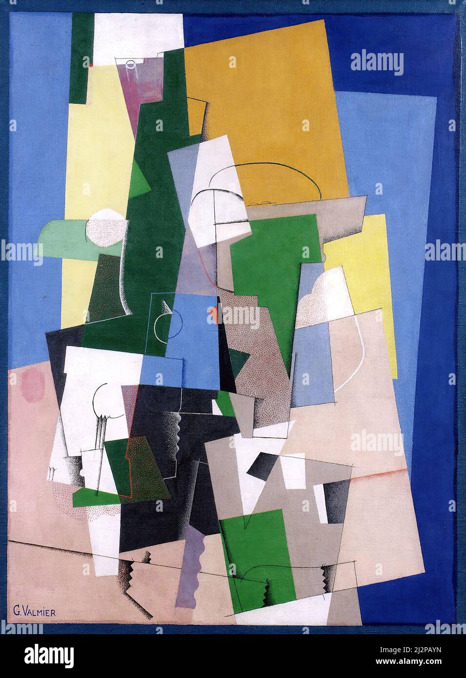 Pittura di Georges Valmier (1885-1937) composizione cubista (1920) Foto Stock