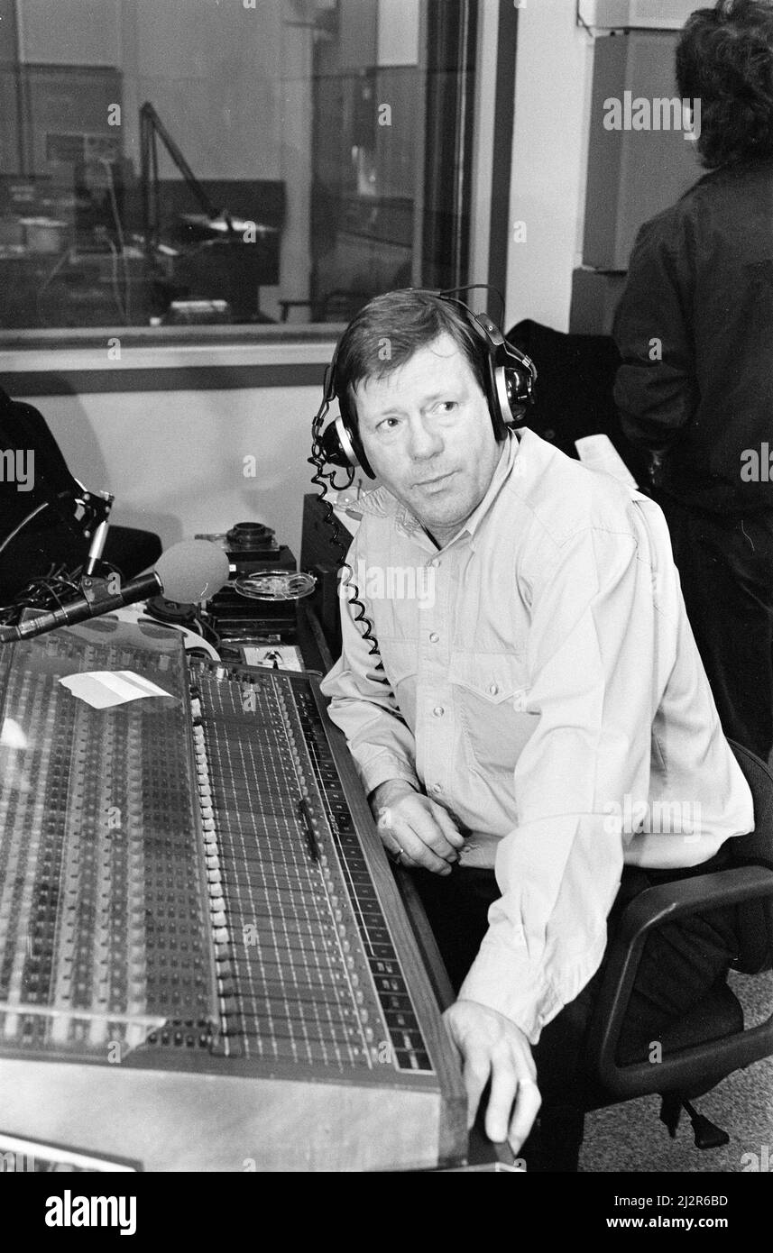Billy Butler, BBC radio Merseyside Presenter, mercoledì 10th febbraio 1993. Foto Stock