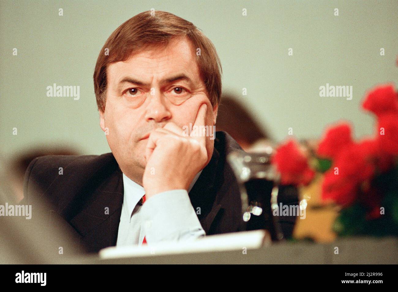 1992 Conferenza del partito laburista di Blackpool, che si svolge dal 27th settembre al 2nd ottobre 1992. I nostri spettacoli di foto ... John Prescott, Shadow Secretary of state for Transport. Foto Stock