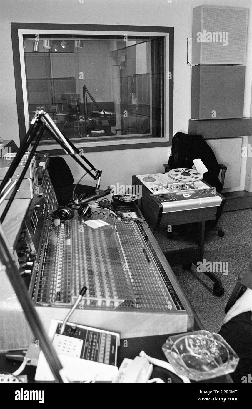 BBC radio Merseyside Studio, mercoledì 10th febbraio 1993. Foto Stock