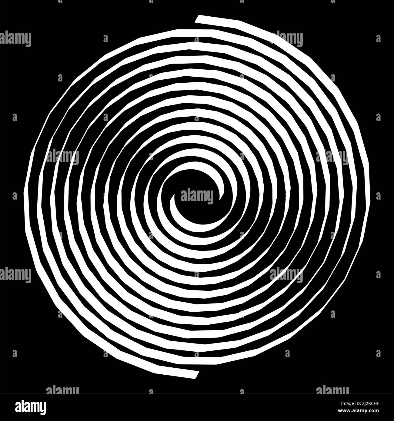 Forma a spirale. Elemento vettoriale di turbolenza, turbolenza, vortice e turbolenza. Linee curve a billetta. Illustrazione vettoriale di stock, grafica clip-art Illustrazione Vettoriale