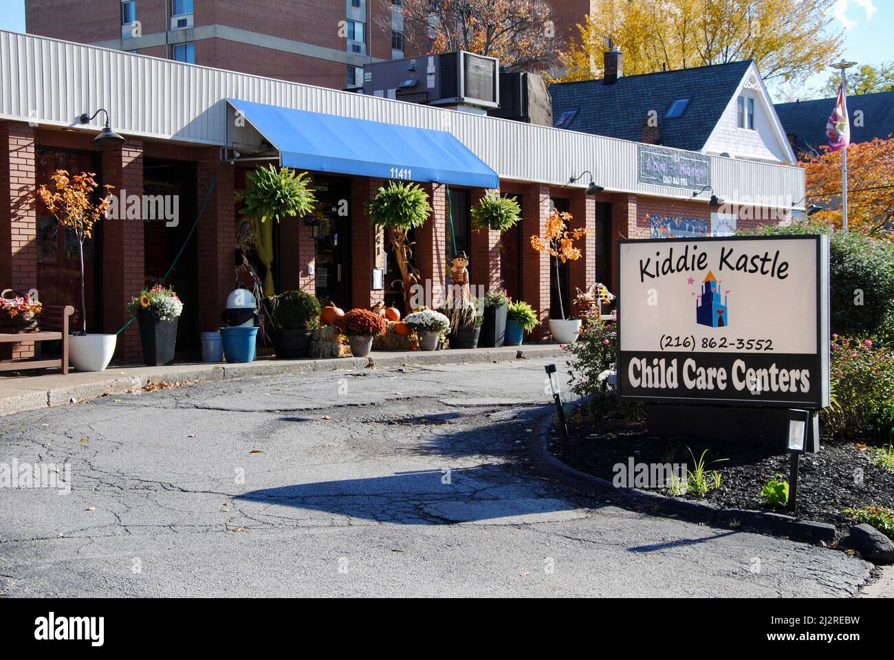 Kiddie Kastle centro di assistenza per bambini nel quartiere Edgewater di Cleveland Foto Stock