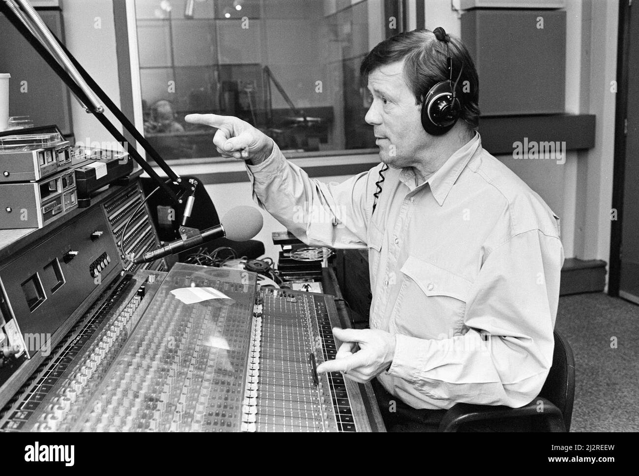 Billy Butler, BBC radio Merseyside Presenter, mercoledì 10th febbraio 1993. Foto Stock