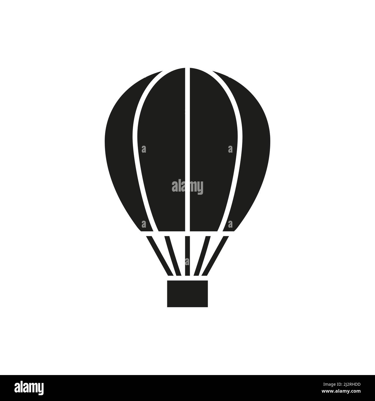 Icona della linea di palloncino dell'aria. Simbolo del profilo di viaggio. Vettore isolato su bianco Illustrazione Vettoriale