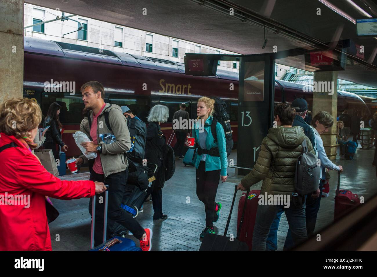 Firenze, Italia 10/10/2016: Stazione ferroviaria di Santa Maria Novella. © Andrea Sabbadini Foto Stock