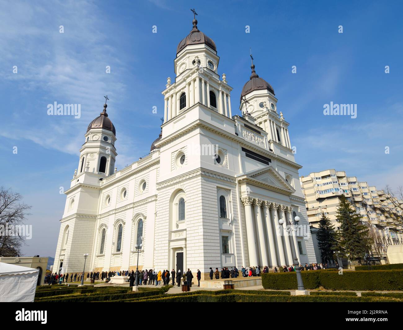 Cattedrale metropolitana di Iasi, Romania. Chiesa ortodossa rumena costruita in stile rinascimentale a Iasi. Catedrala Mitropolitană din Iași. Foto Stock