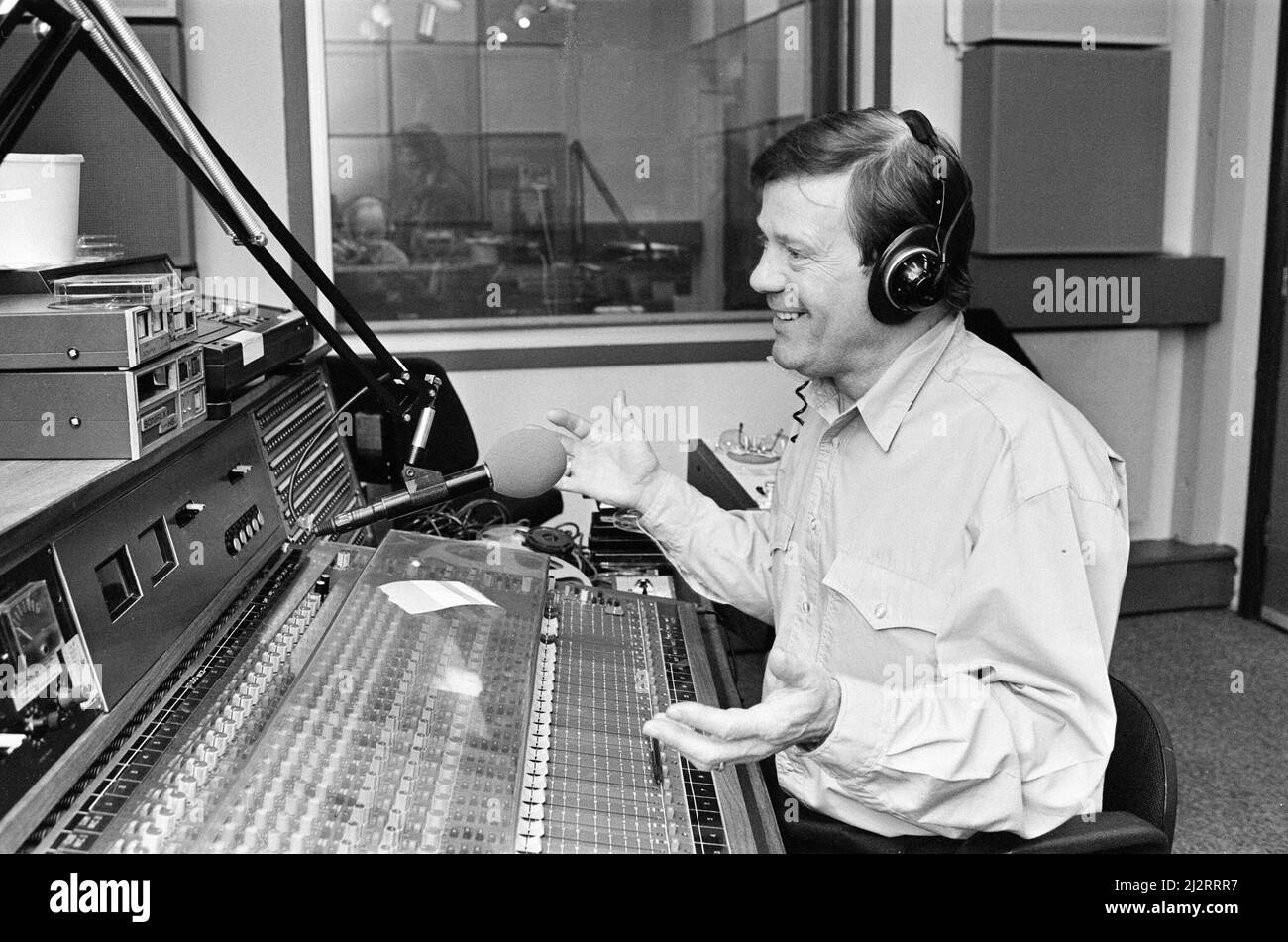 Billy Butler, BBC radio Merseyside Presenter, mercoledì 10th febbraio 1993. Foto Stock