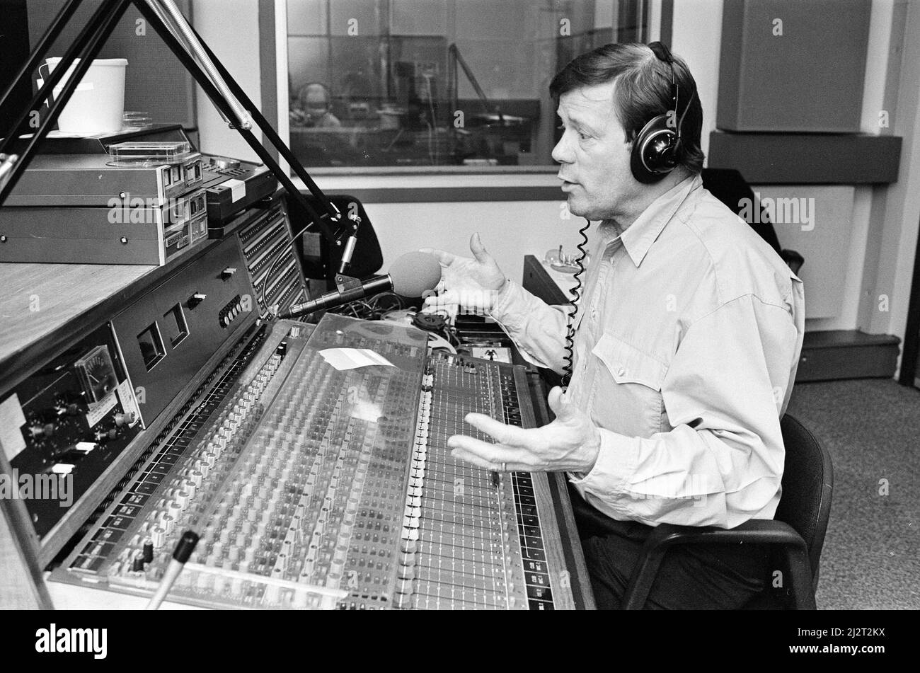 Billy Butler, BBC radio Merseyside Presenter, mercoledì 10th febbraio 1993. Foto Stock