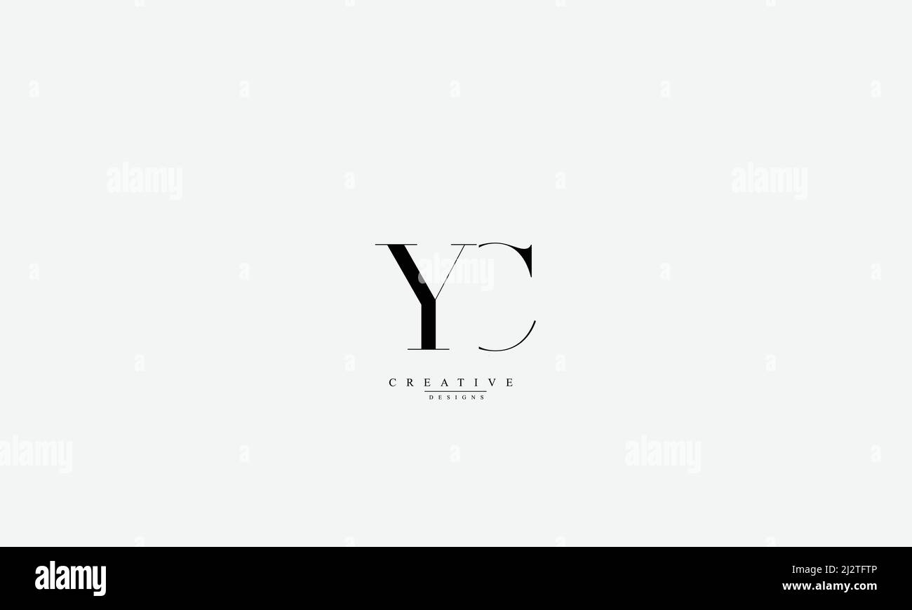 Lettere alfabetiche iniziali logo monogramma YC CY Illustrazione Vettoriale