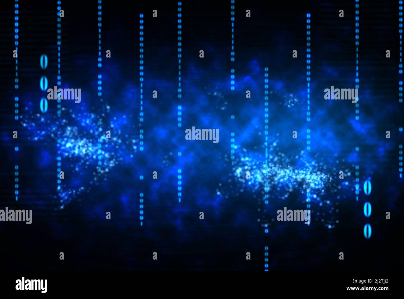 Sfondo del codice binario digitale. Sfondo dell'universo digitale. Foto Stock