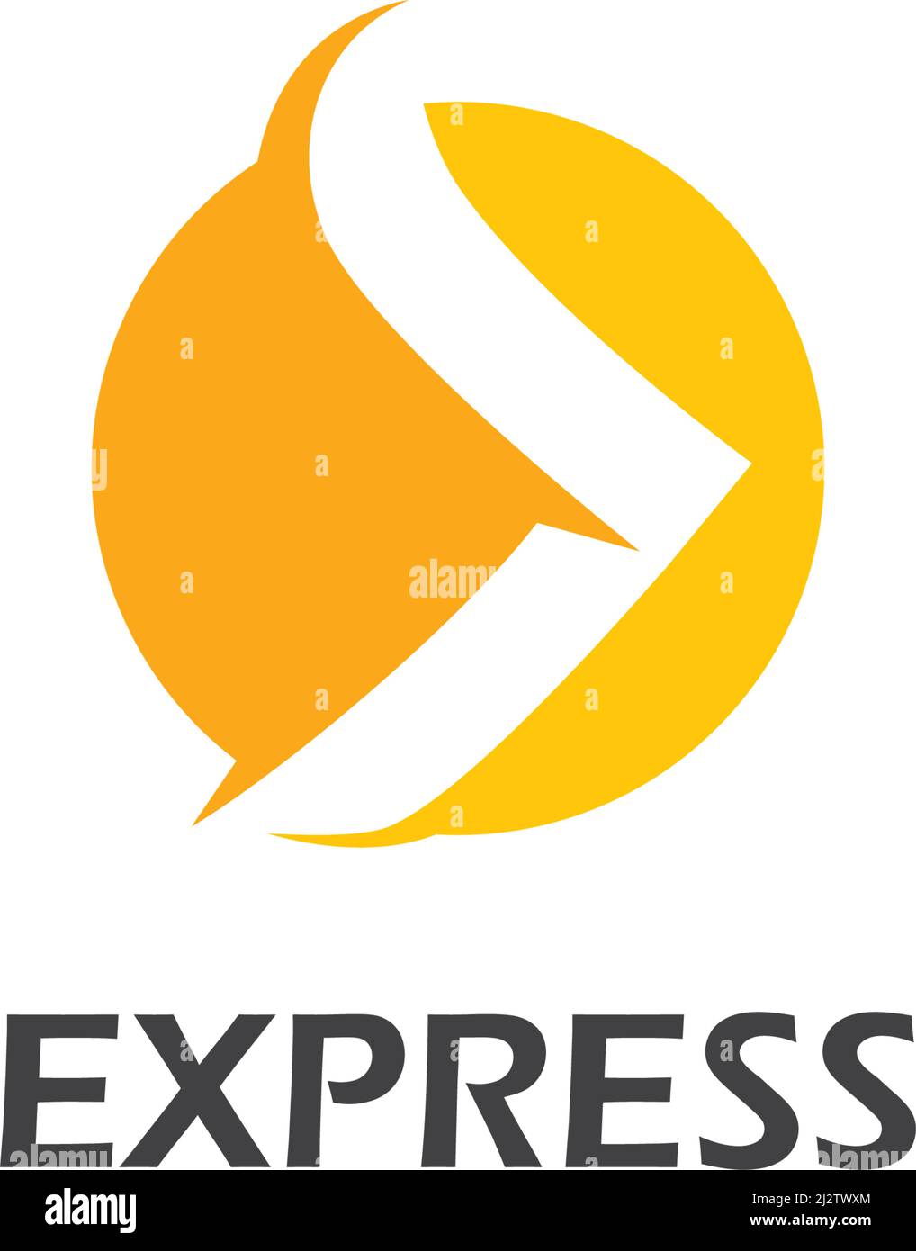 Modello vettoriale di ilustration del logo Express Illustrazione Vettoriale