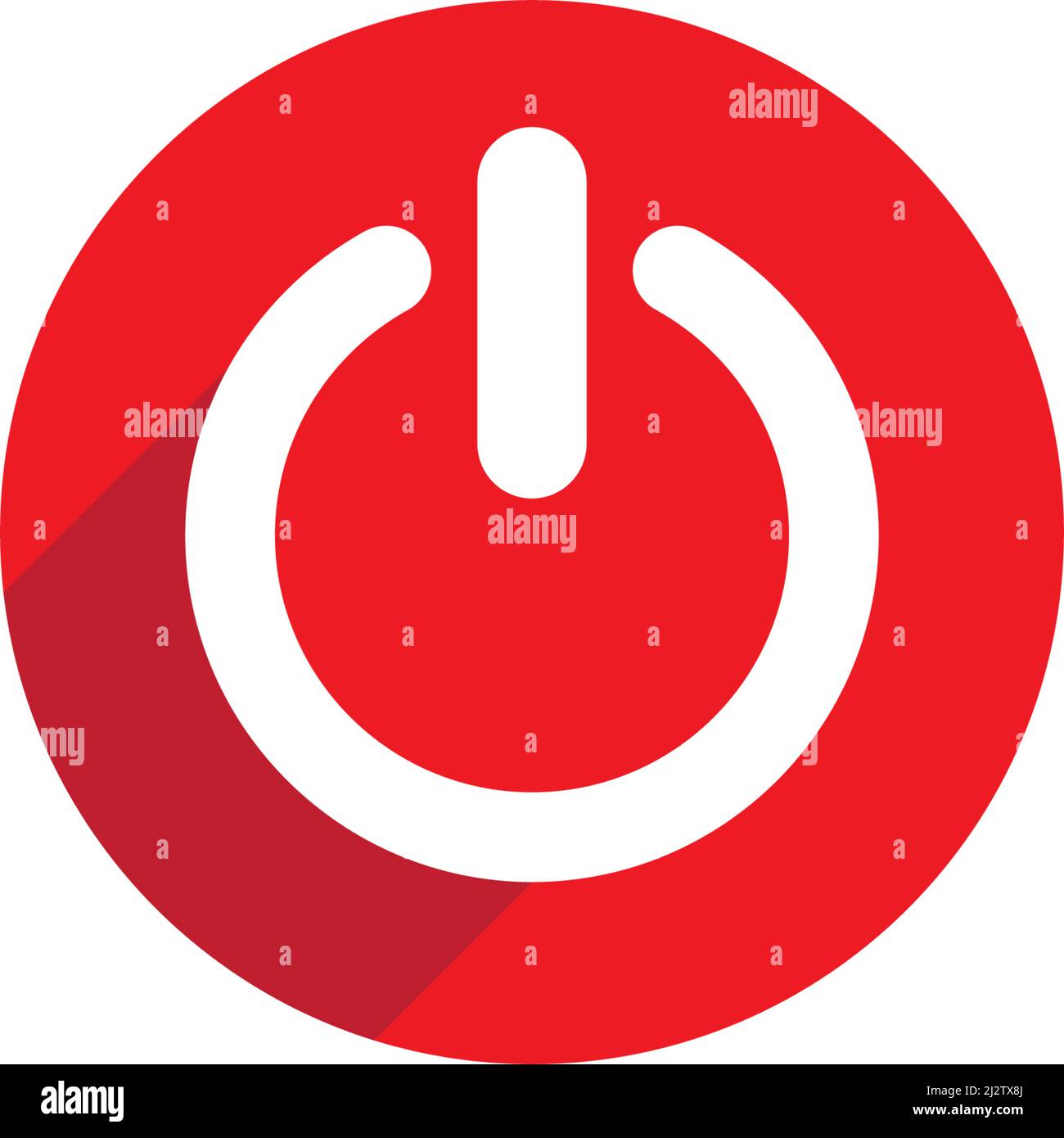 Modello di illustrazione vettoriale dell'icona del pulsante di accensione Illustrazione Vettoriale