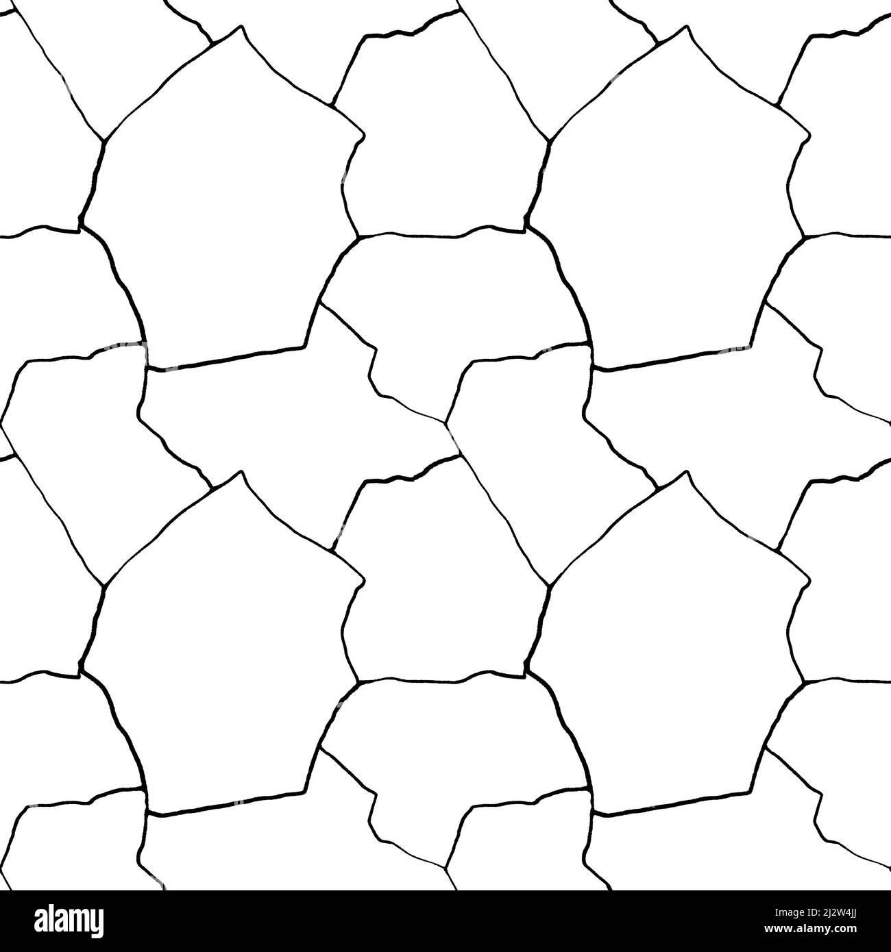 kintsugi art modello senza giunture di schegge e frammenti di schegge diverse con linee sottili. Illustrazione Vettoriale