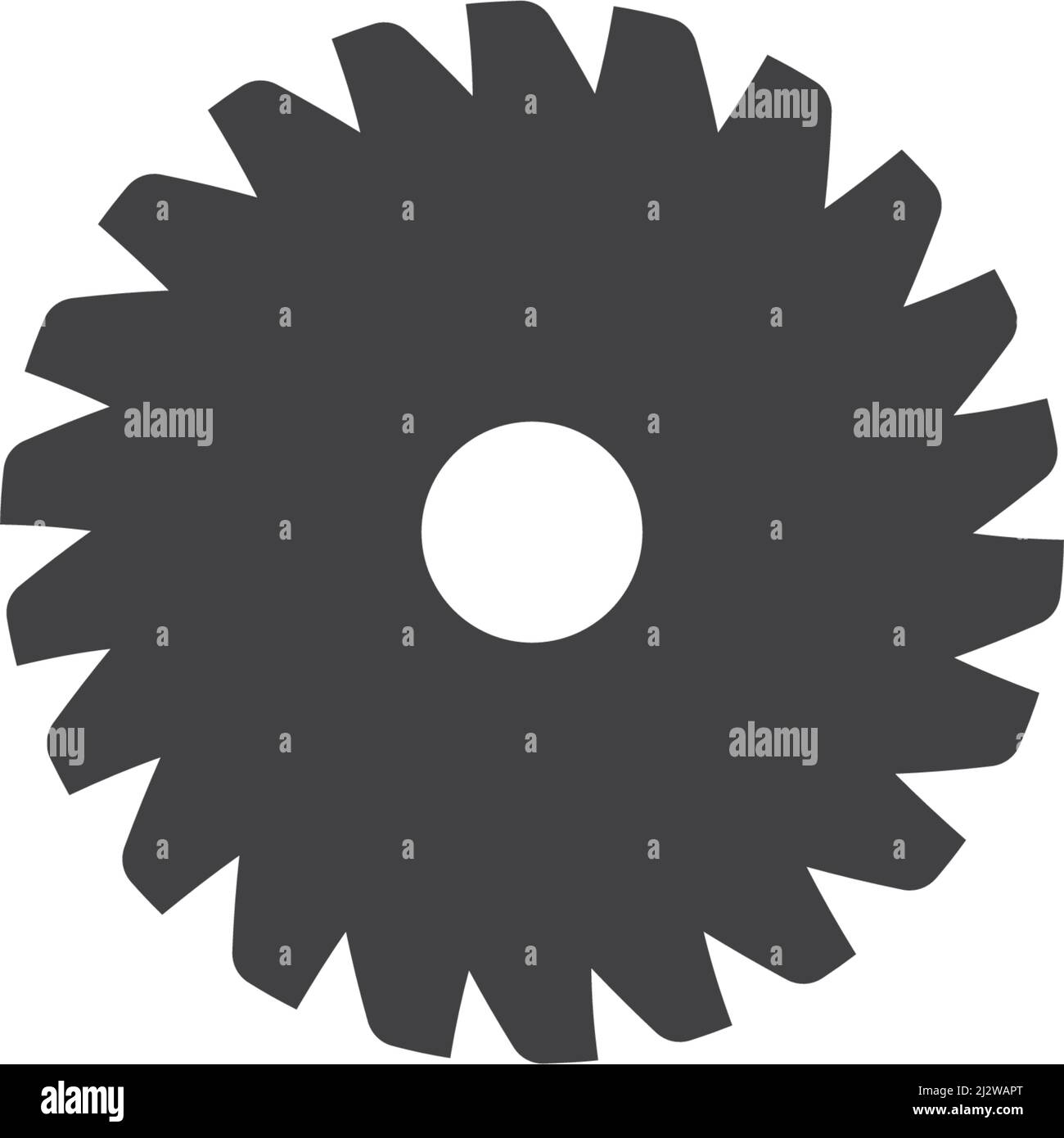 Modello icona vettore logo sega in metallo Illustrazione Vettoriale