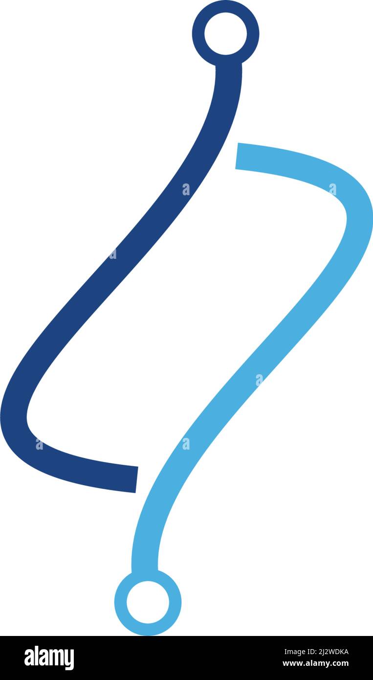 Modello vettoriale logo tecnologia circuito Illustrazione Vettoriale