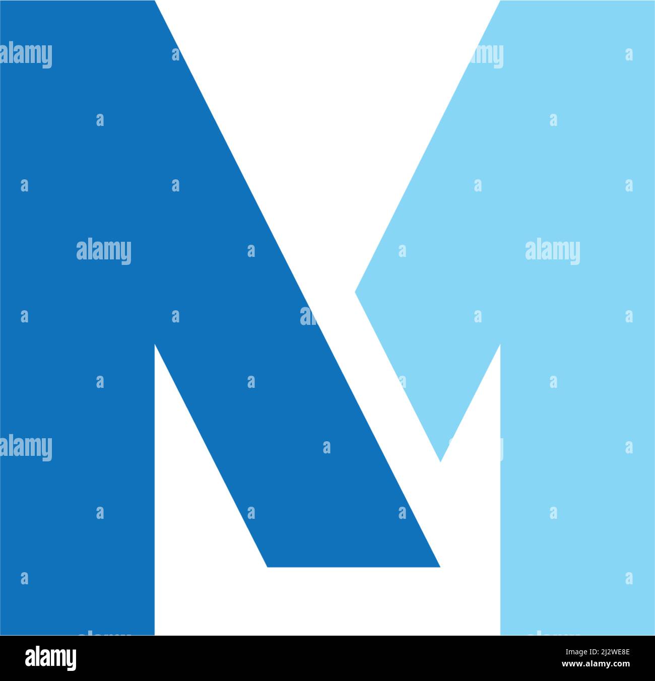 M Lettera modello Logo illustrazione vettoriale Illustrazione Vettoriale