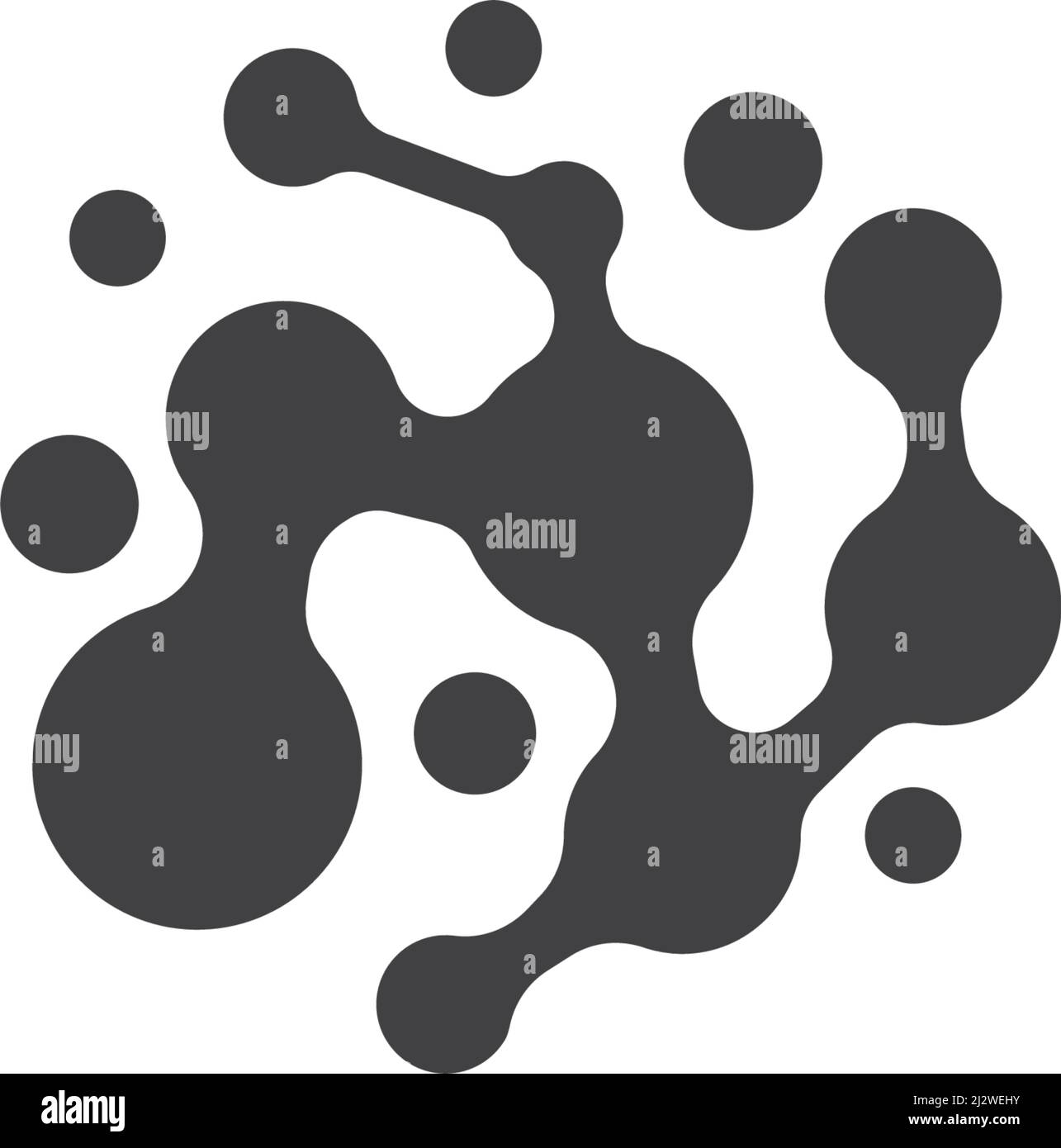 Icona batterica probiotica vettore flat design Illustrazione Vettoriale