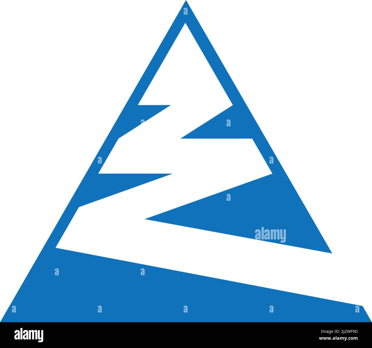 Ilualizzazione vettoriale del modello di logo Pyramid Illustrazione Vettoriale