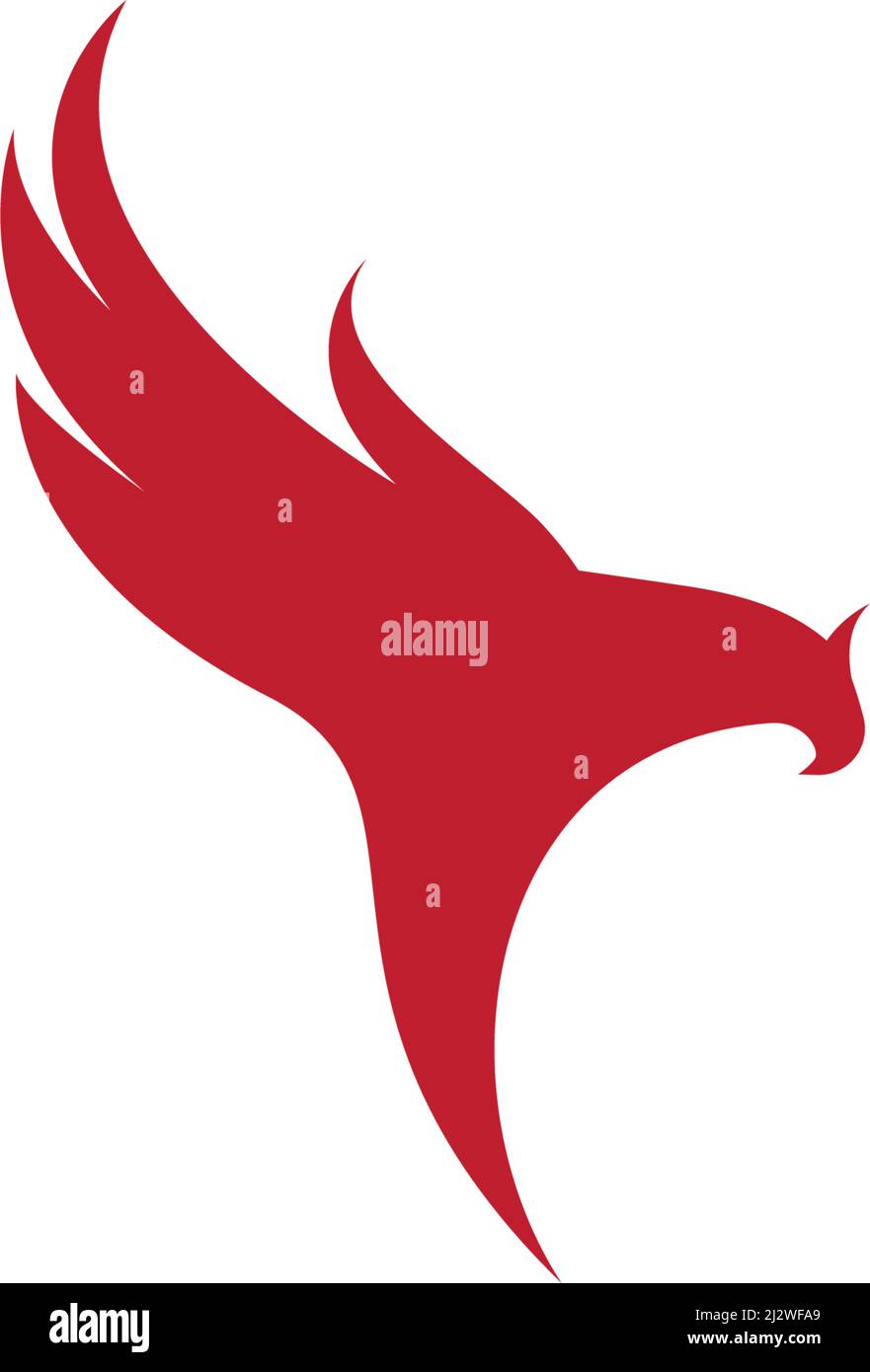 Vettore Modello Logo Falcon Eagle Bird Illustrazione Vettoriale