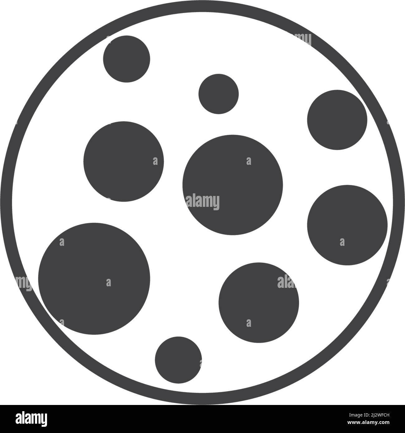 Icona batterica probiotica vettore flat design Illustrazione Vettoriale