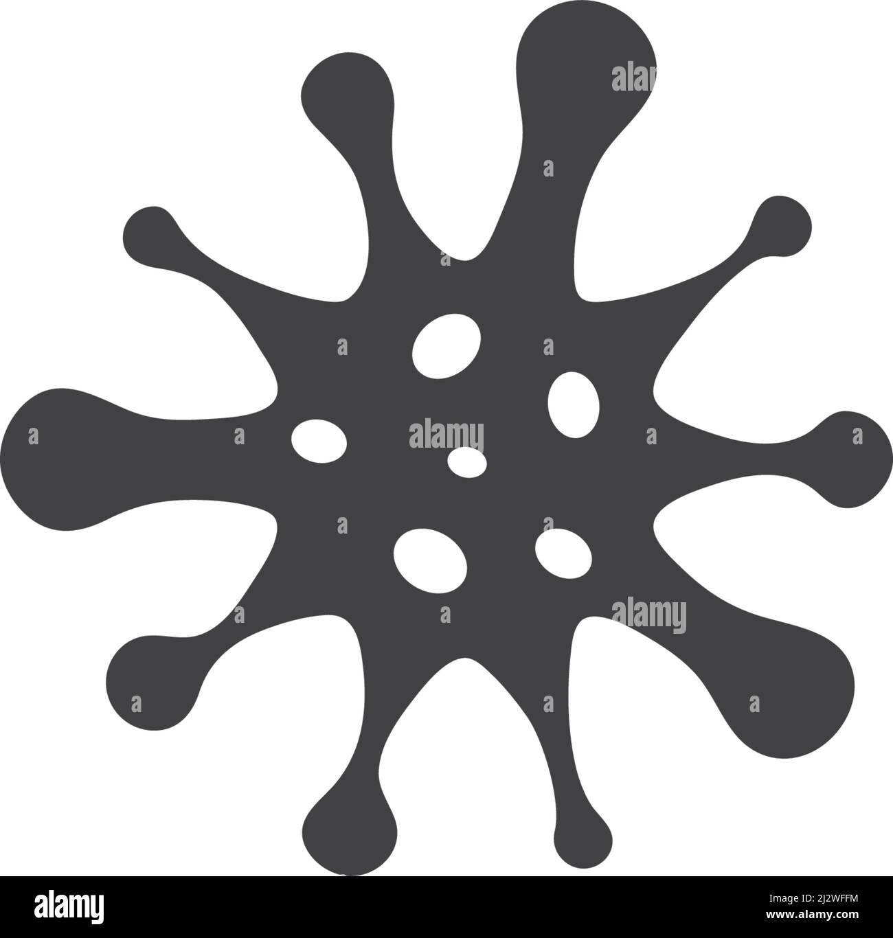Icona batterica probiotica vettore flat design Illustrazione Vettoriale