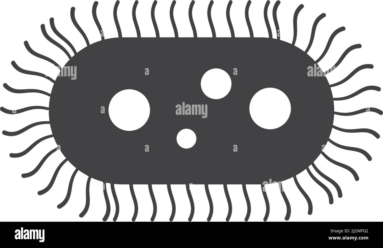 Icona batterica probiotica vettore flat design Illustrazione Vettoriale