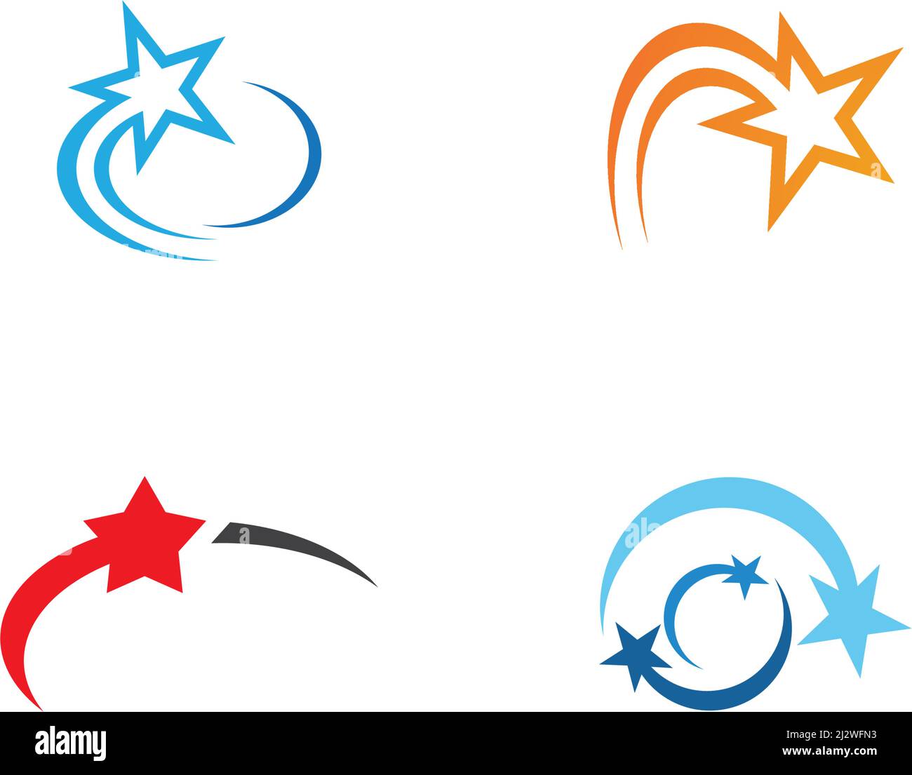Il logo Star Modello icona vettore illustration design Illustrazione Vettoriale