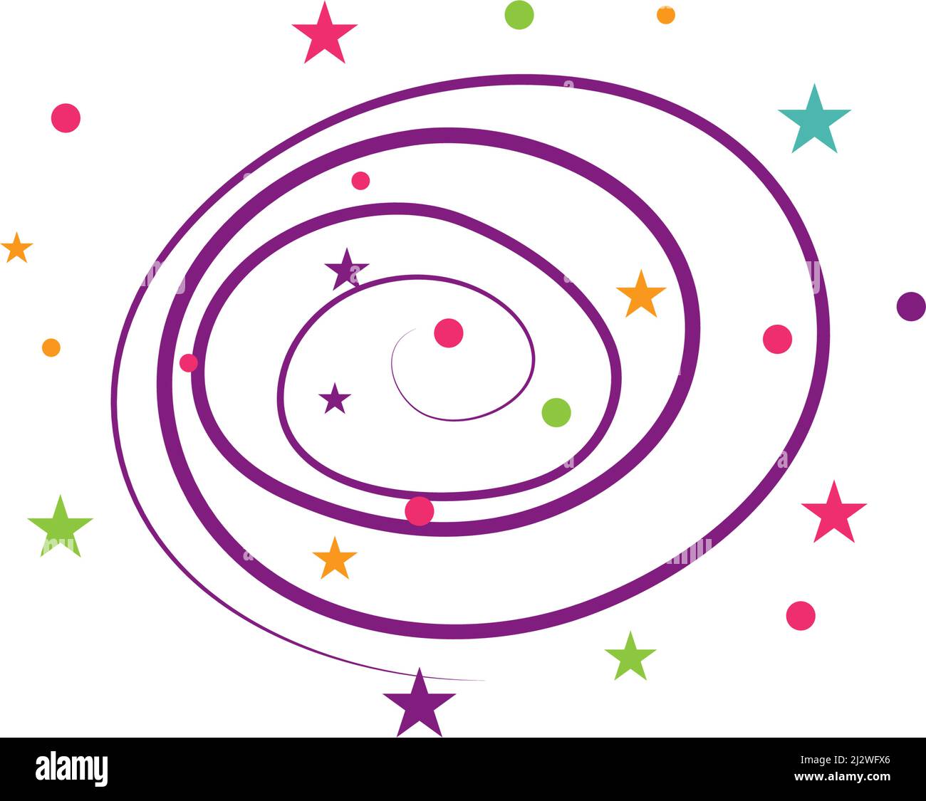 Illustrazione vettoriale del logo Circle Magic Swirl Illustrazione Vettoriale