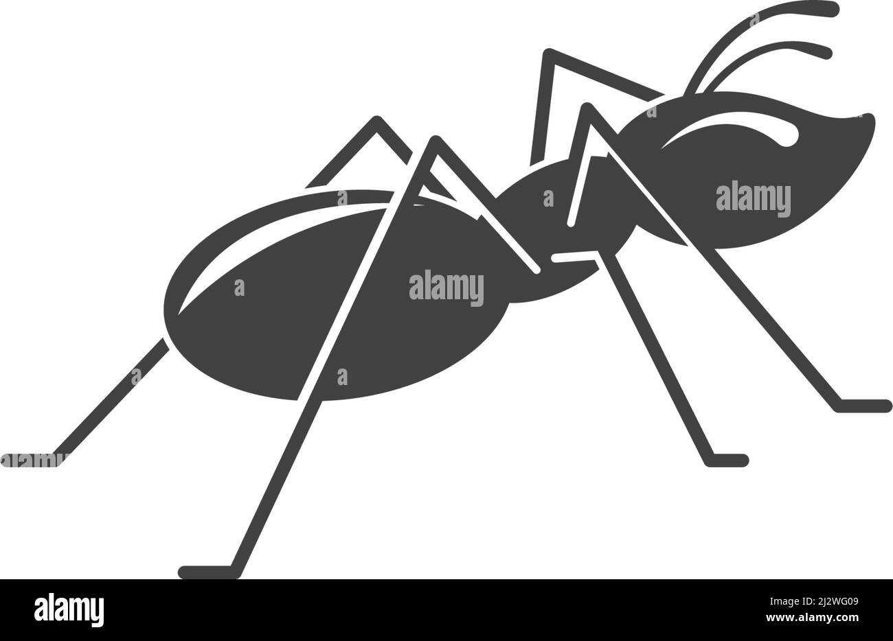 Il Logo Ant modello illustrazione vettoriale design Illustrazione Vettoriale