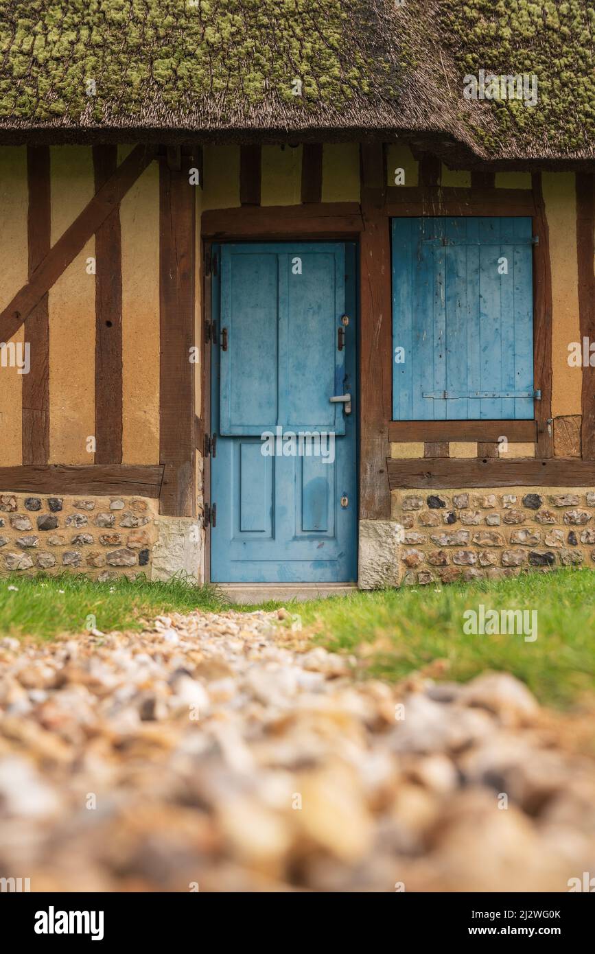 Tipica casa normanna in Francia Foto Stock