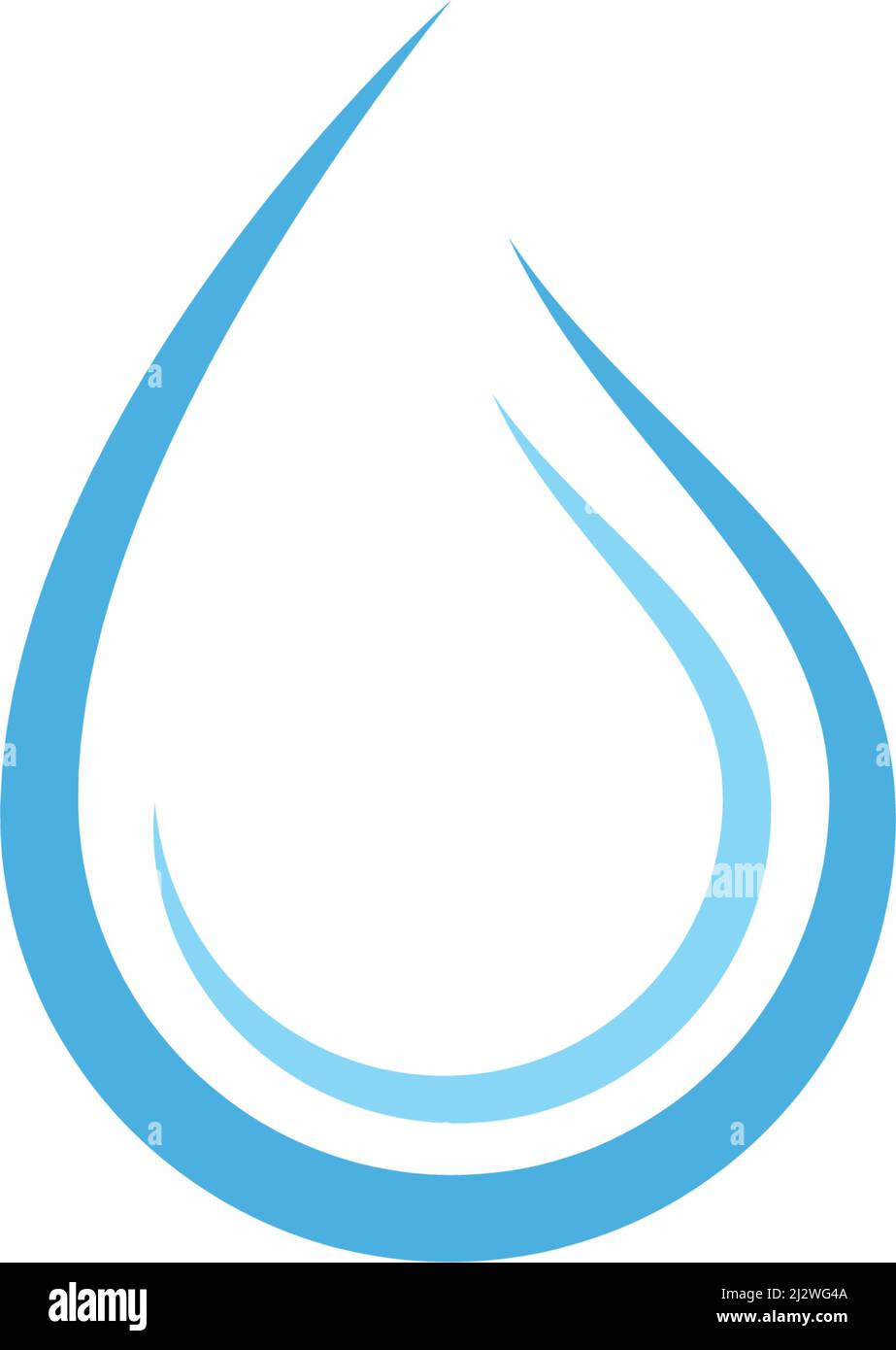 Illustrazione vettoriale del modello di logo Water Drop Illustrazione Vettoriale