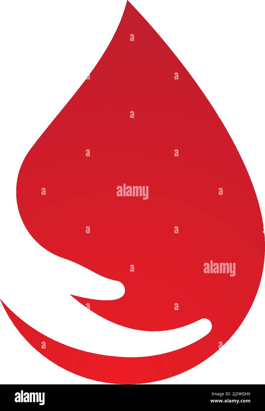 Modello vettore del logo di ilustrazione del donatore di sangue Illustrazione Vettoriale