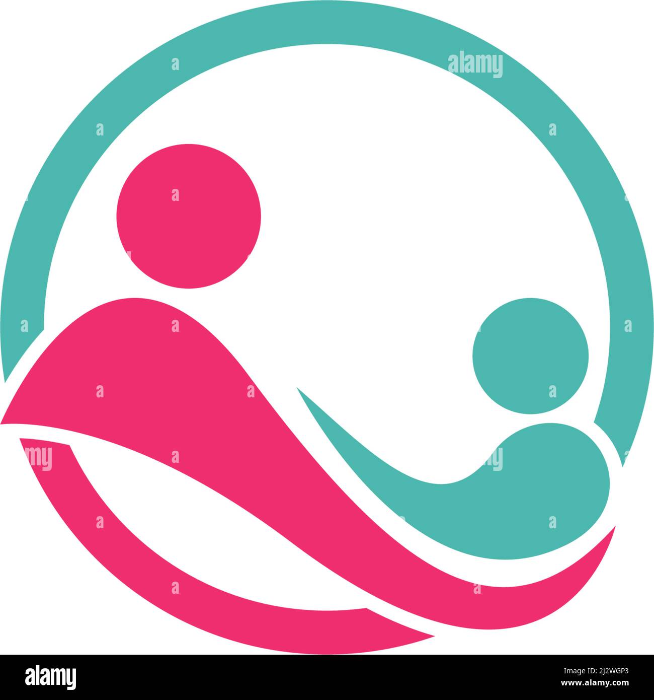 Adozione vettore di modelli di design di community, network e social logo Illustrazione Vettoriale