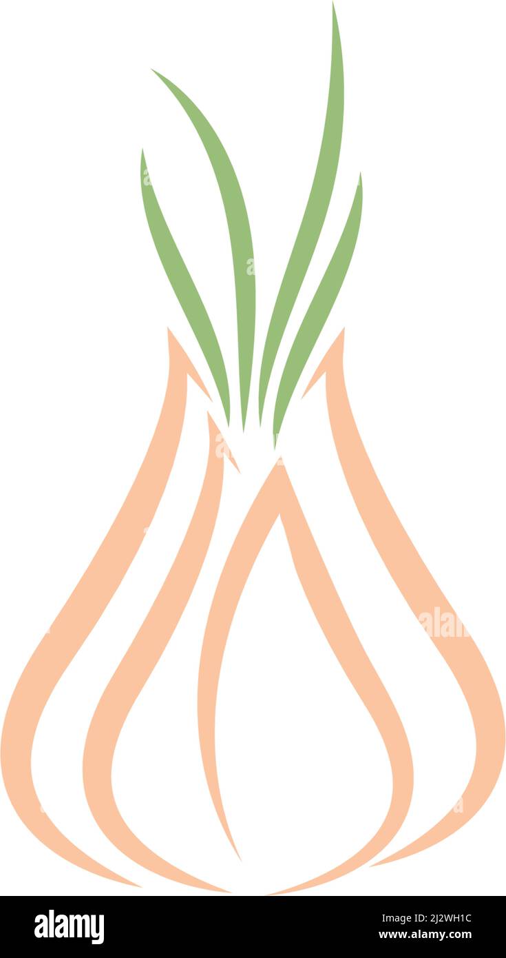 Simbolo di illustrazione dell'aglio disegno vettoriale dell'icona del logo Illustrazione Vettoriale