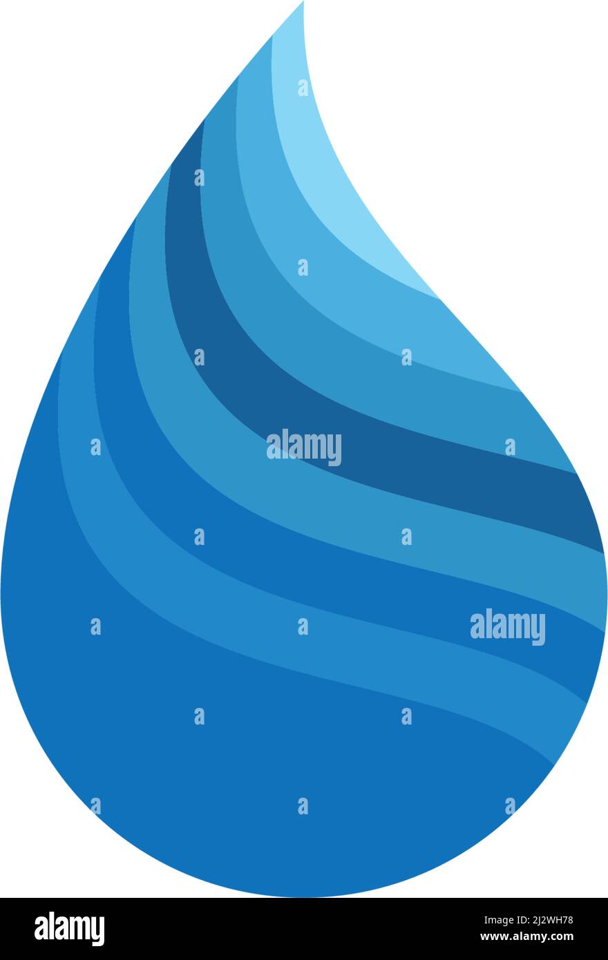 Illustrazione vettoriale del modello di logo Water Drop Illustrazione Vettoriale