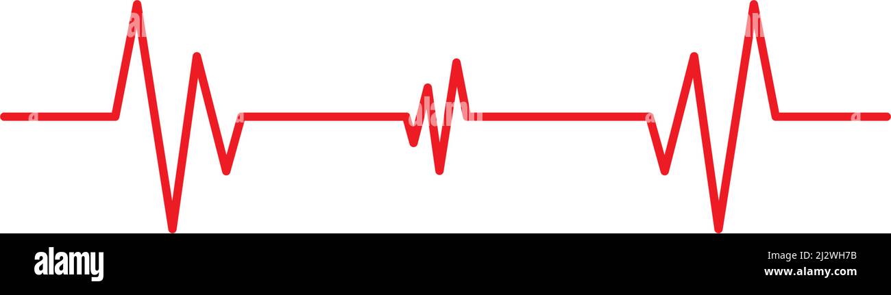 La linea di impulsi illustrazione template vettoriale Illustrazione Vettoriale