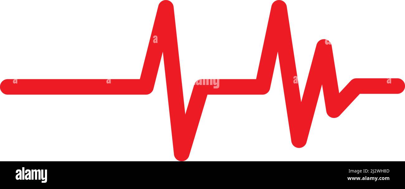 La linea di impulsi illustrazione template vettoriale Illustrazione Vettoriale