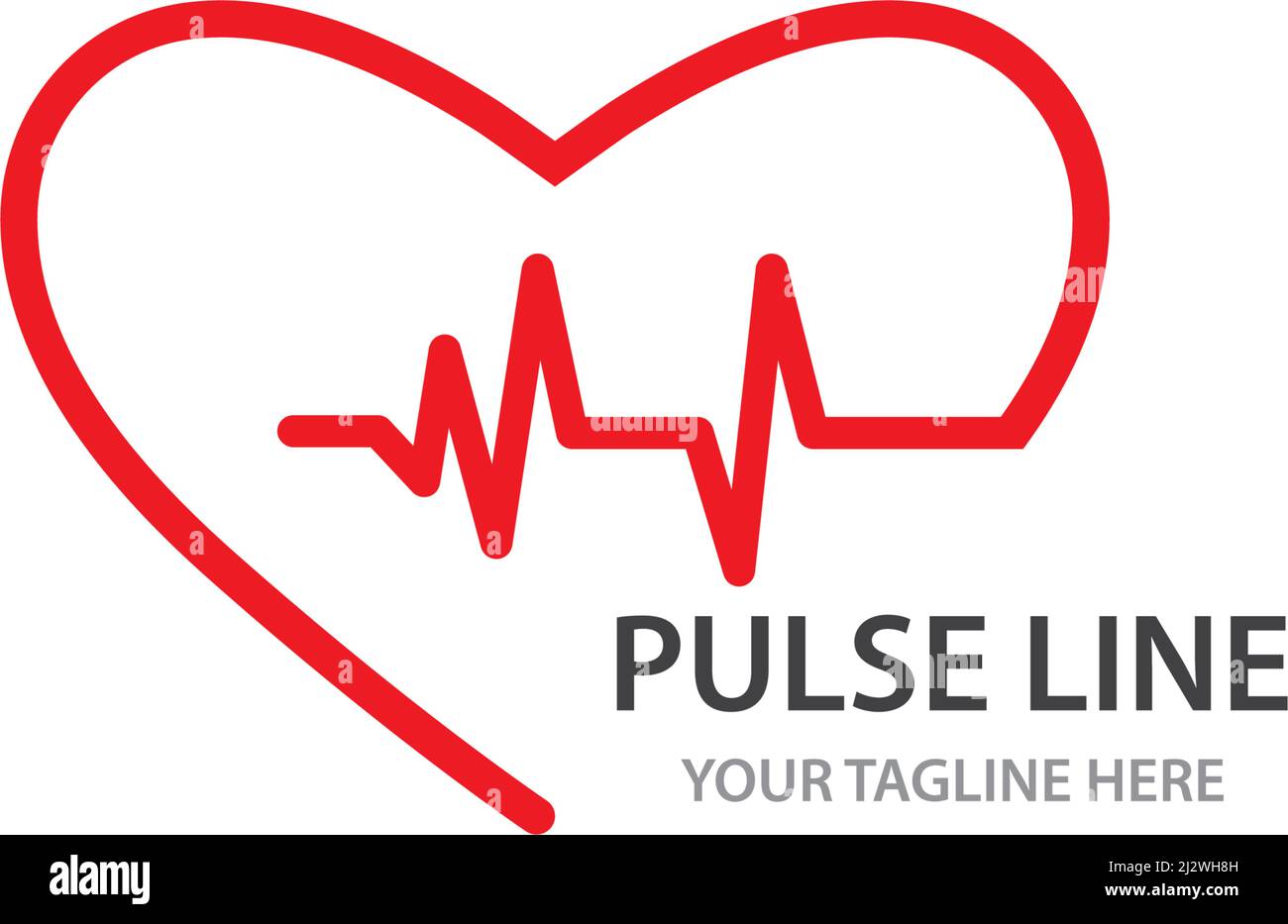 La linea di impulsi illustrazione template vettoriale Illustrazione Vettoriale