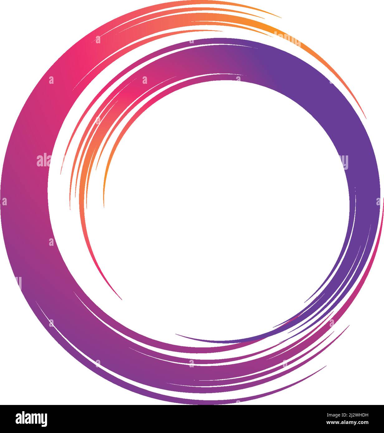 Illustrazione vettoriale del logo Circle Magic Swirl Illustrazione Vettoriale