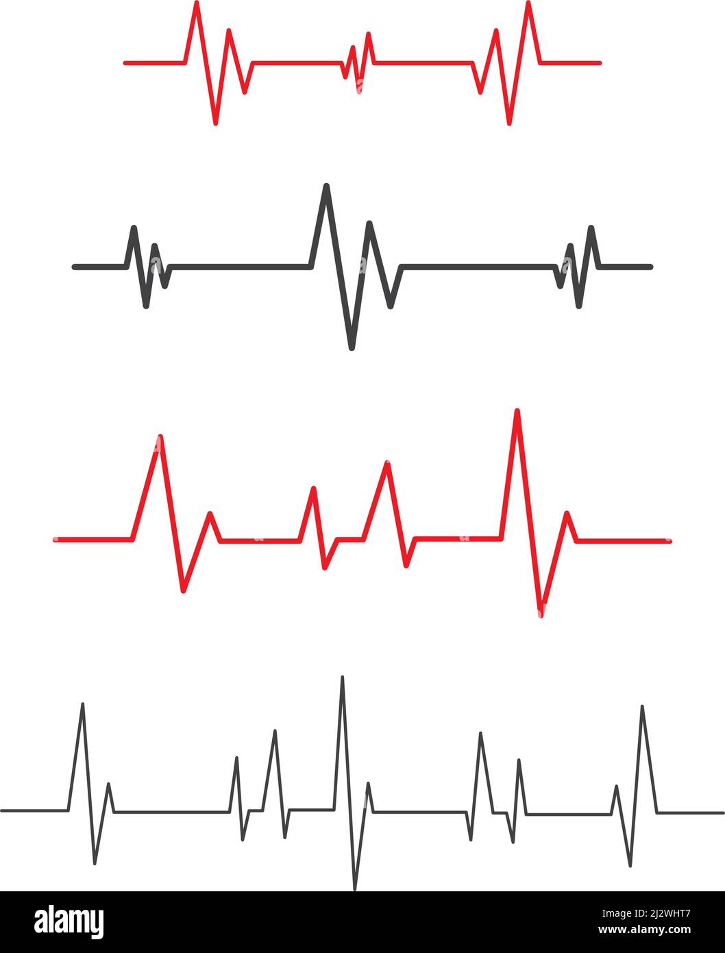 La linea di impulsi illustrazione template vettoriale Illustrazione Vettoriale