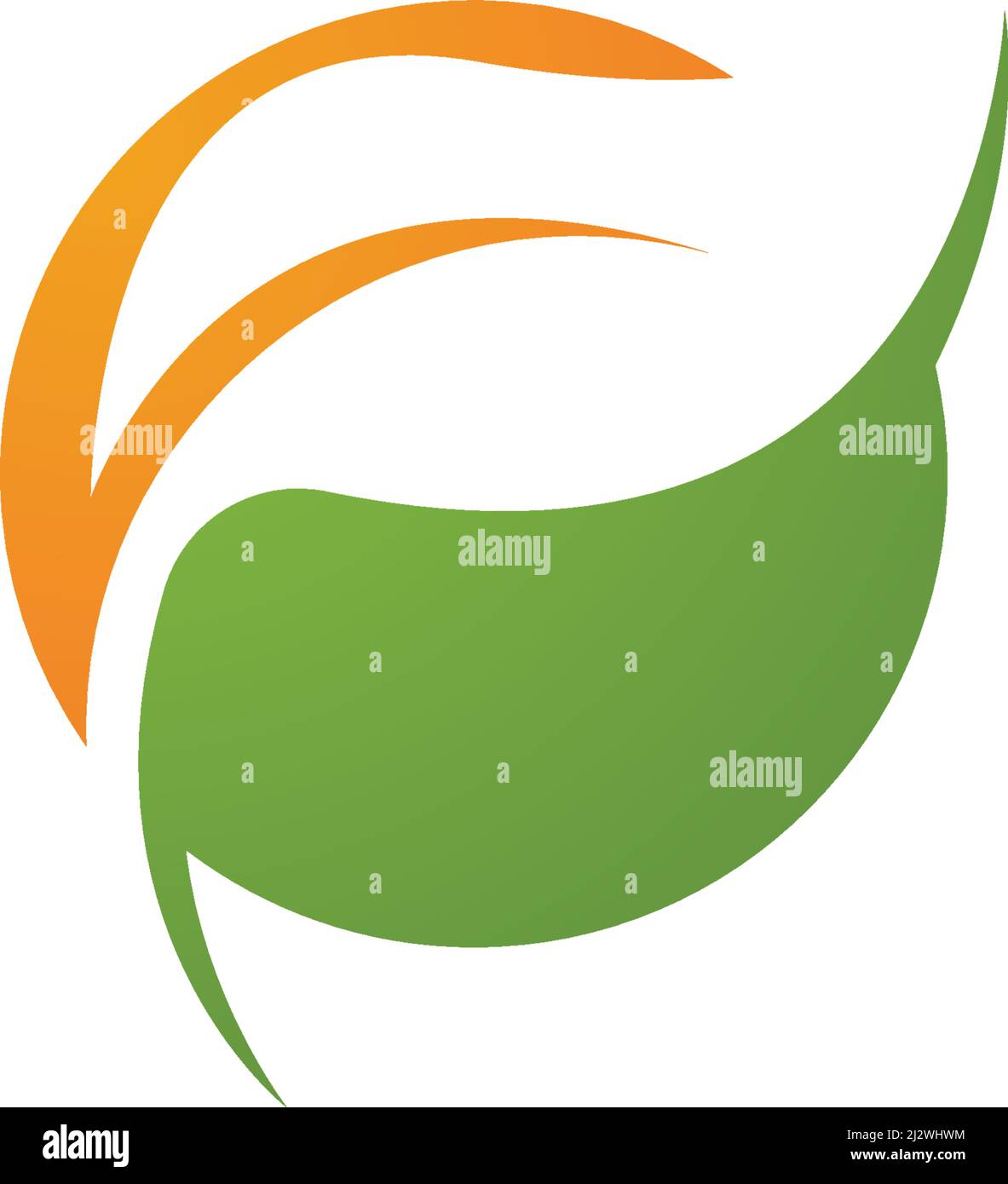 Icona vettore elemento natura ecologia logo foglia verde Illustrazione Vettoriale