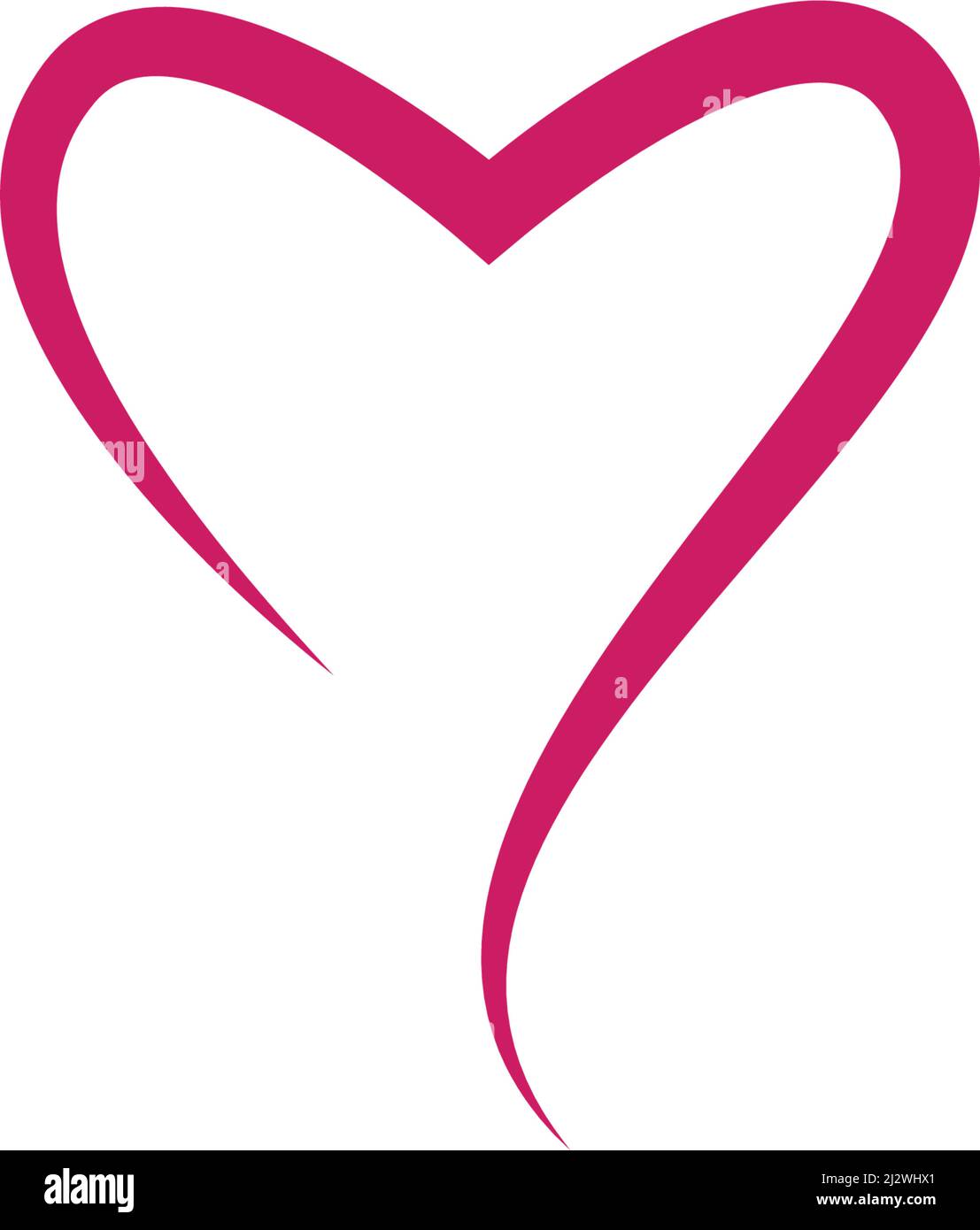 Modello di disegno di illustrazione di icona di vettore di amore di Logo Illustrazione Vettoriale