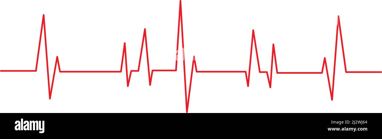 La linea di impulsi illustrazione template vettoriale Illustrazione Vettoriale