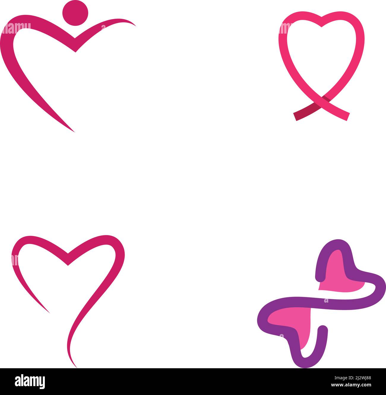 Modello di disegno di illustrazione di icona di vettore di amore di Logo Illustrazione Vettoriale