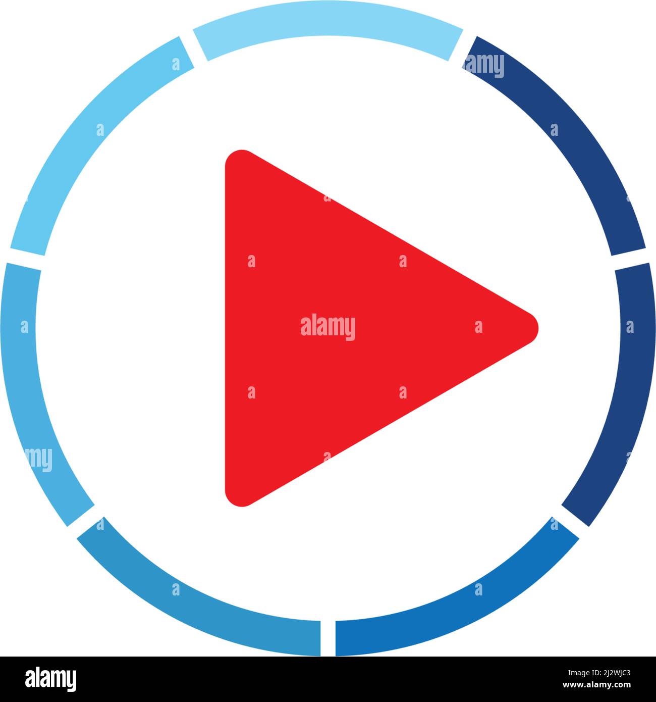 Modello vettoriale icona logo di riproduzione live streaming Illustrazione Vettoriale