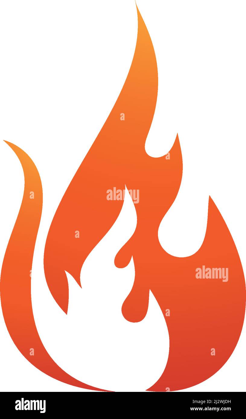 Vettore modello logo Fire Flame Illustrazione Vettoriale