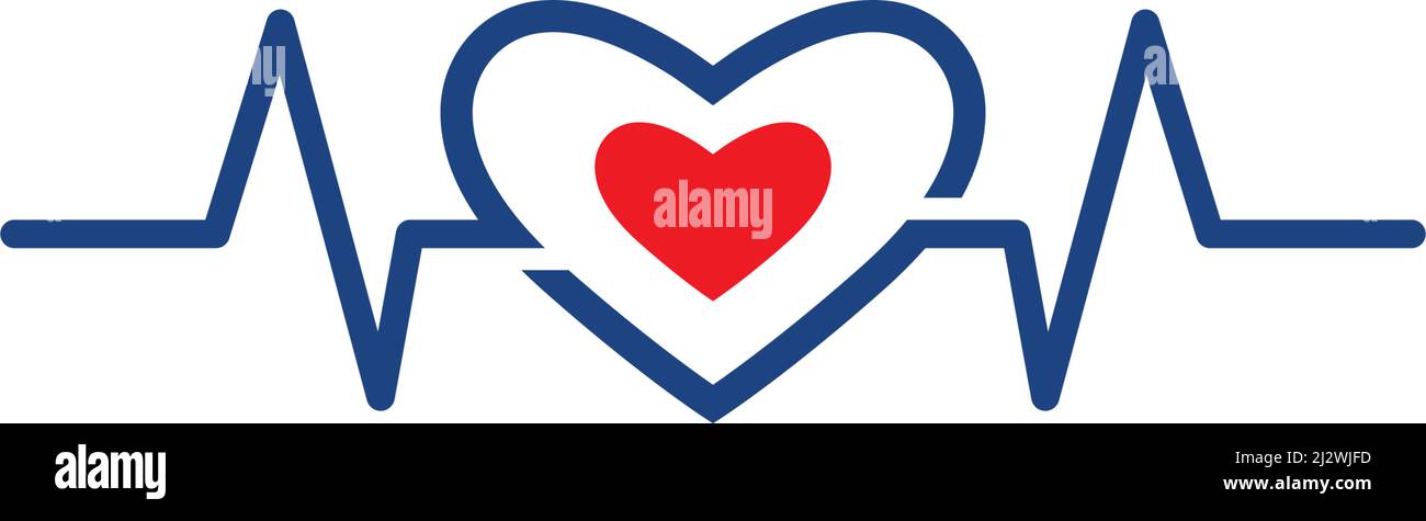 La linea di impulsi illustrazione template vettoriale Illustrazione Vettoriale