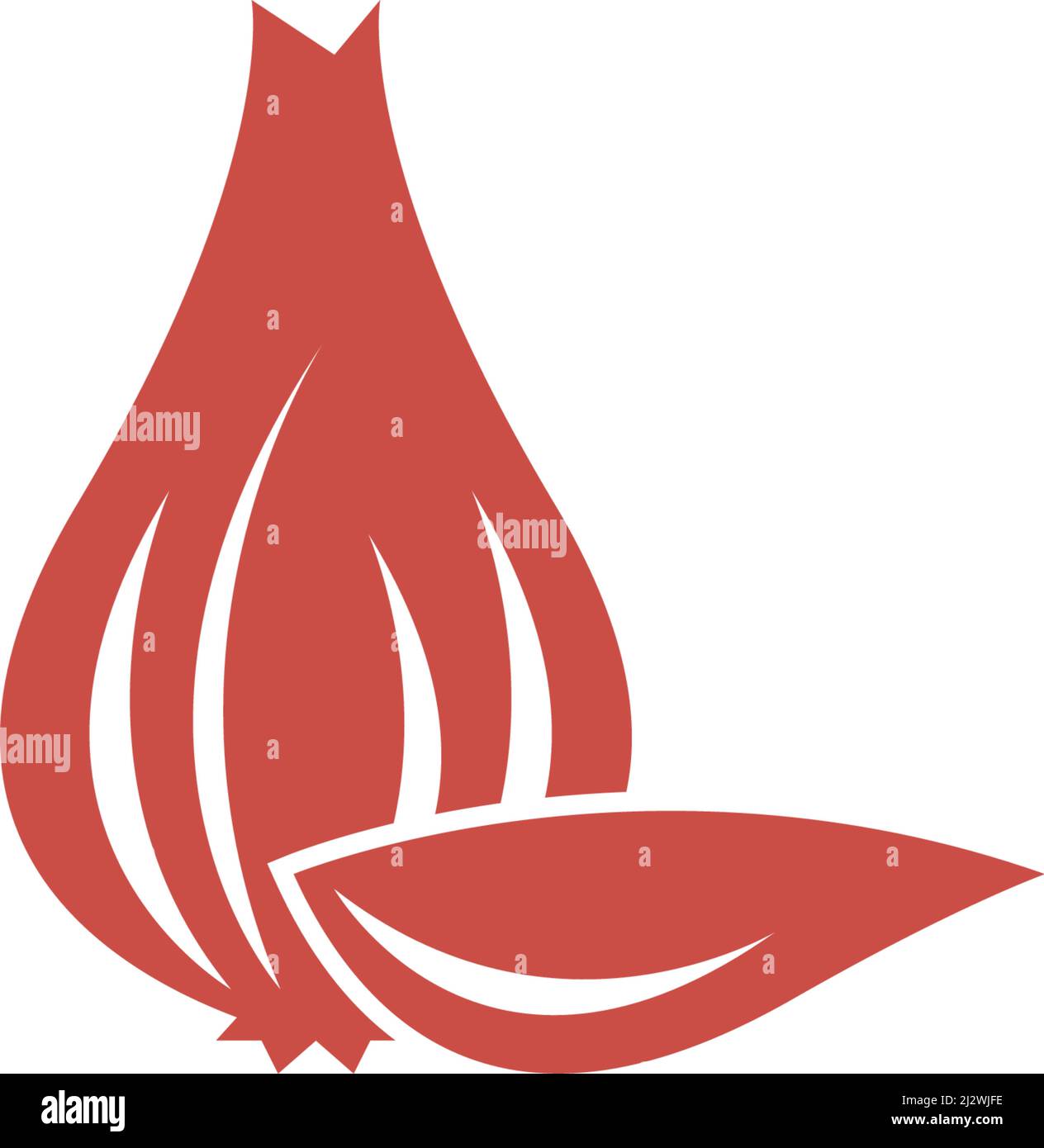 Simbolo di illustrazione dell'aglio disegno vettoriale dell'icona del logo Illustrazione Vettoriale