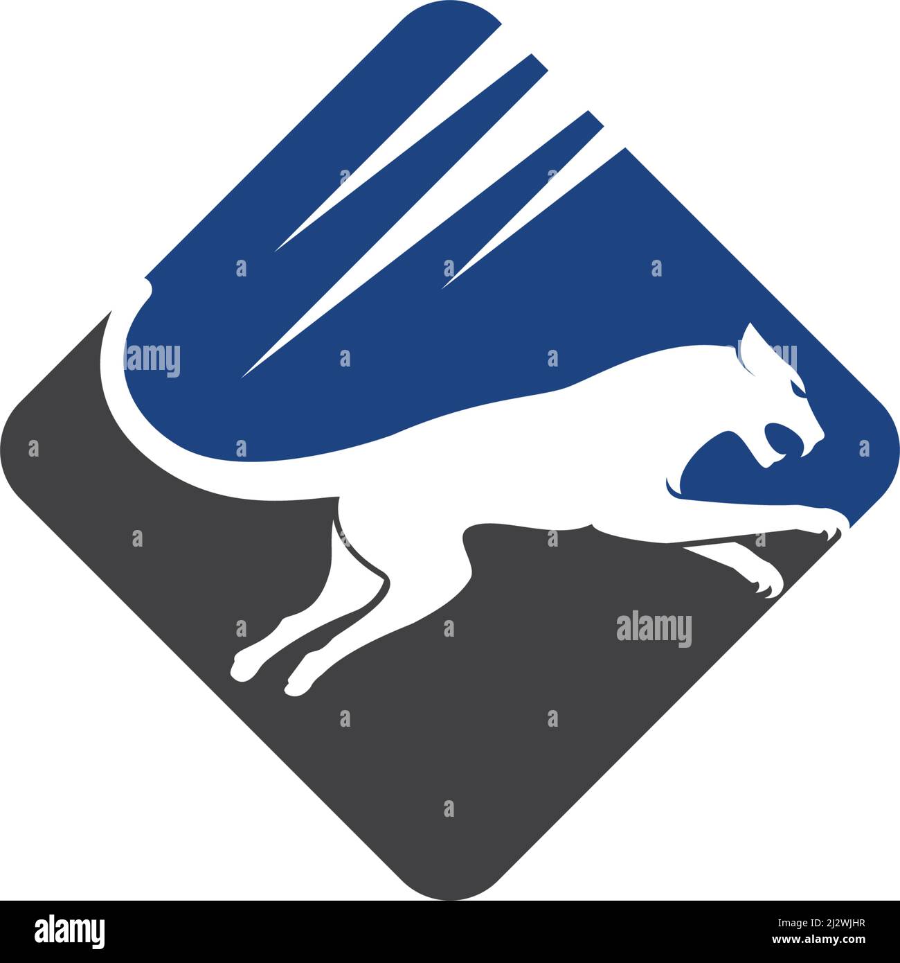 Modello di illustrazione vettoriale per il disegno del logo Puma, Panther, Tiger o leopard Illustrazione Vettoriale